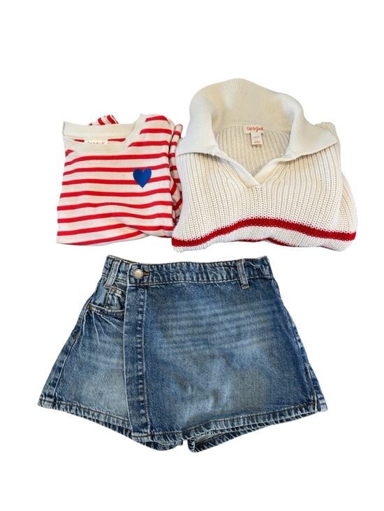 Cat & Jack Other - Bundle OF Girls Clothes Skort Sweater Top